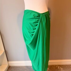 Elegant Green Draped Skirt